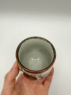 Kutani Ware Teacup – Ox and Sacred Rope Design九谷焼 牛と注連縄文様 湯呑み