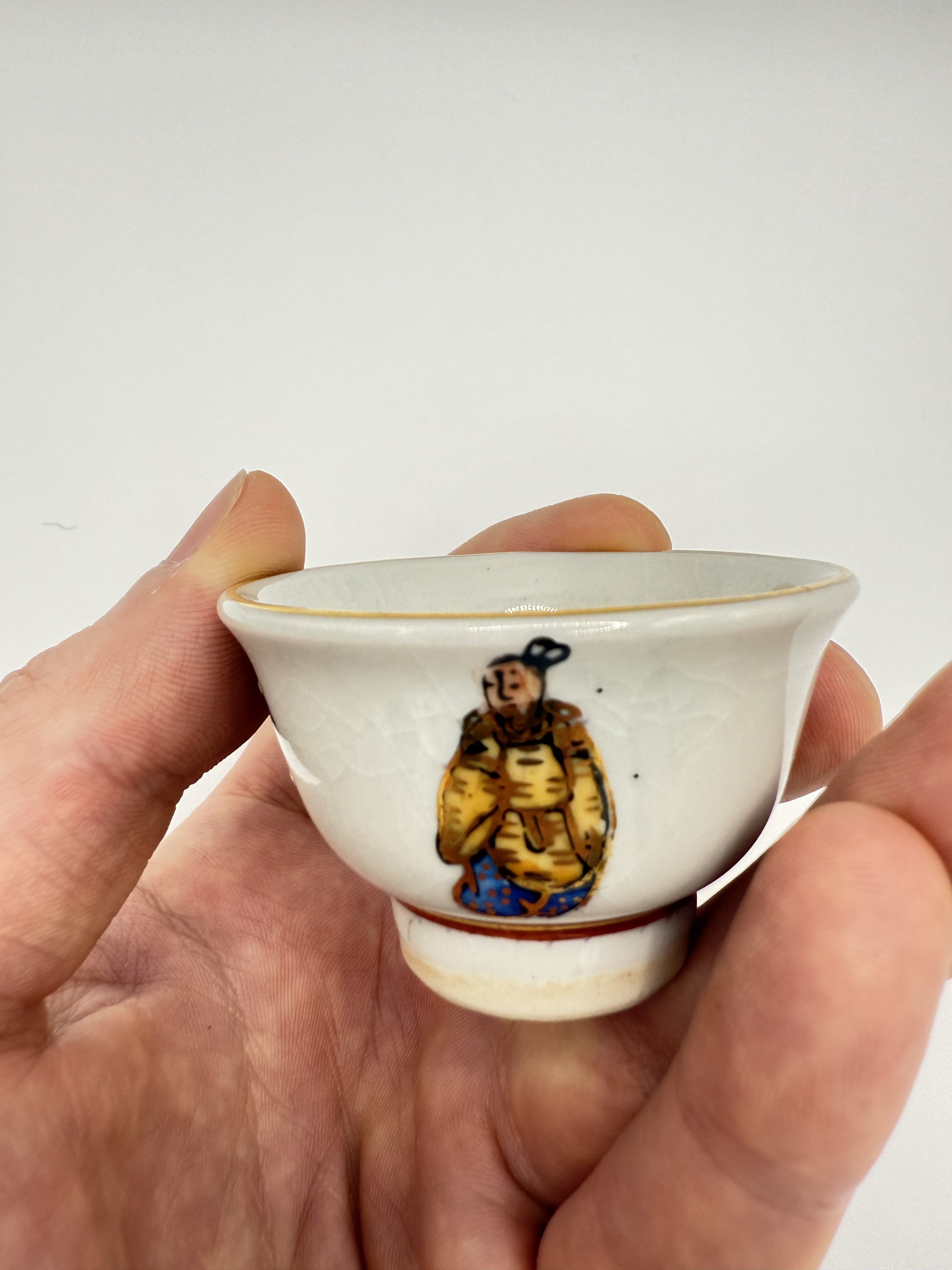 Sake Jar set (with 3cups) KUTANI-YAKI 九谷焼き徳利セット