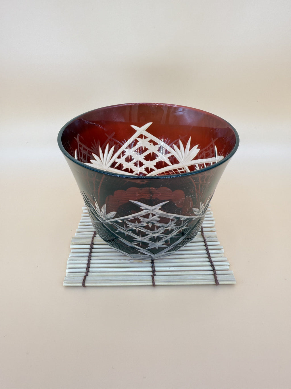 Kyoto Kiriko-Glass red