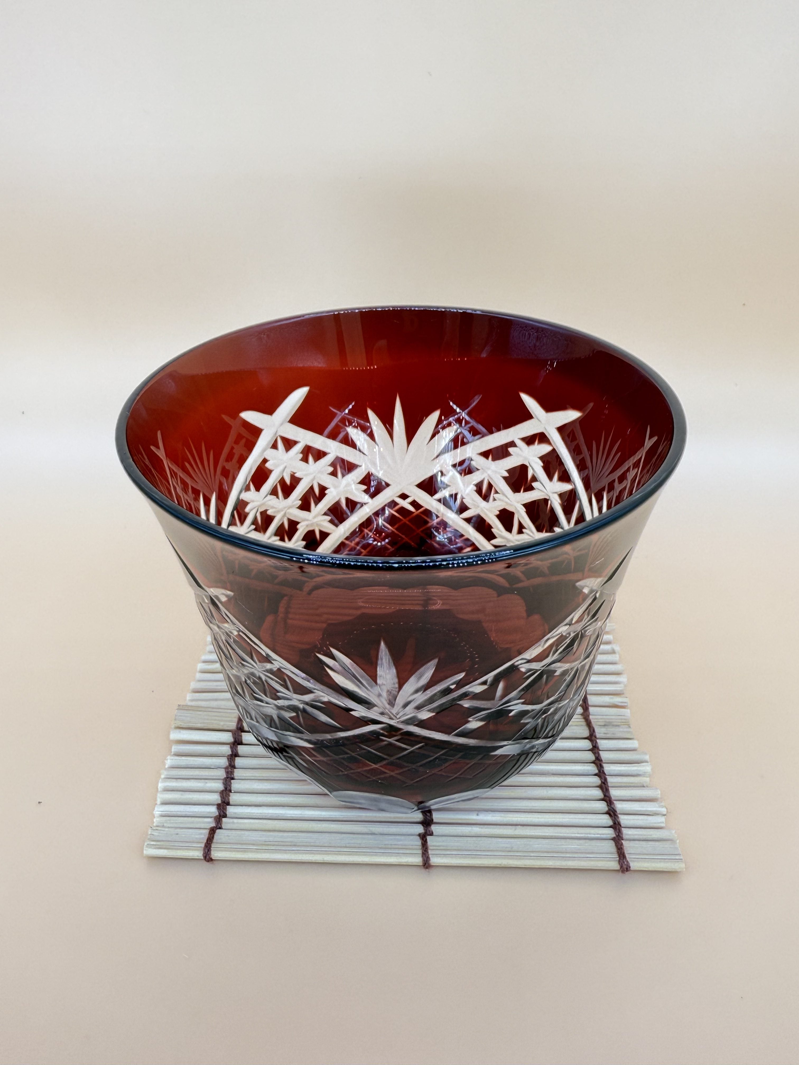 Kyoto Kiriko-Glass red