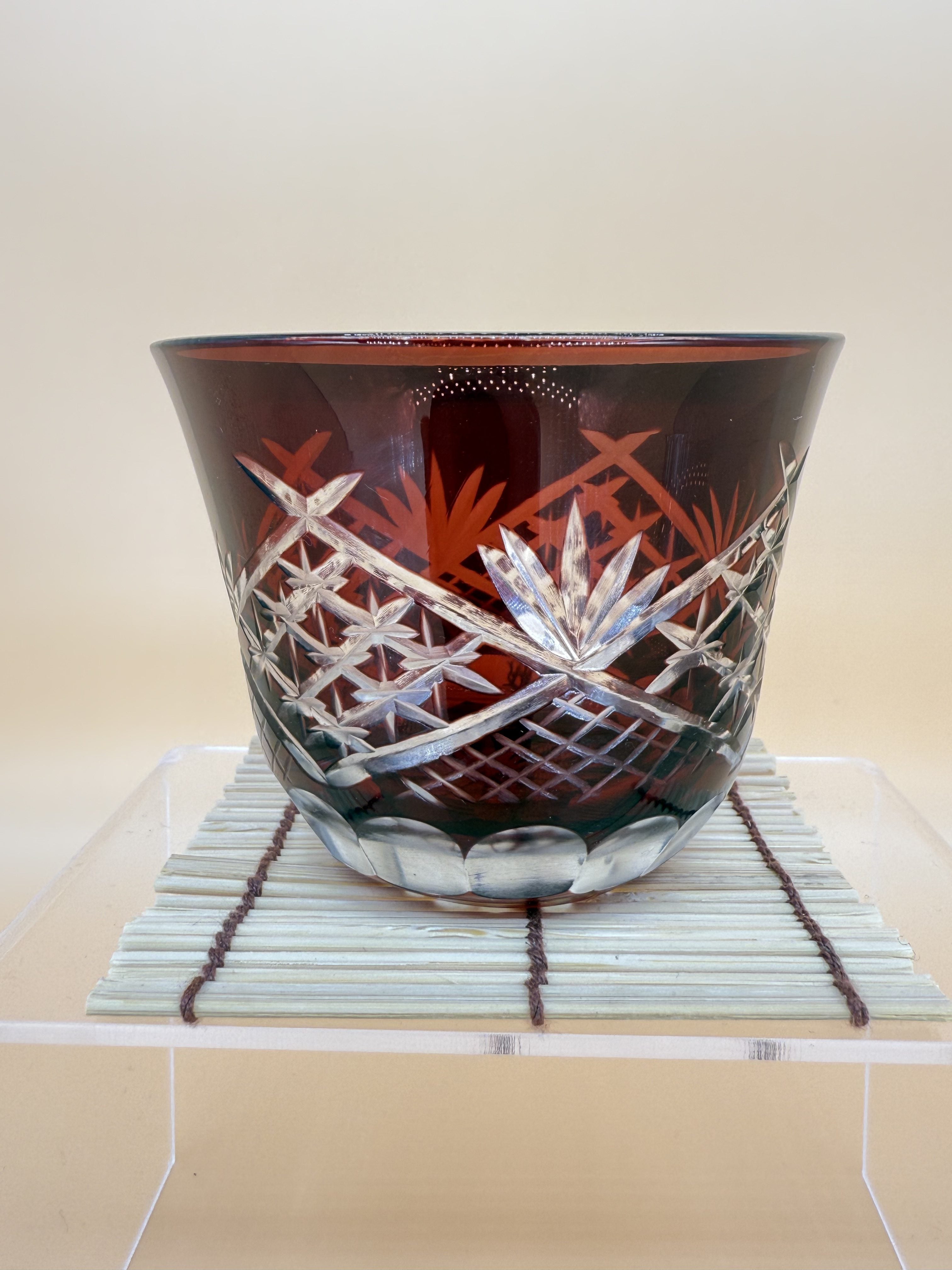 Kyoto Kiriko-Glass red