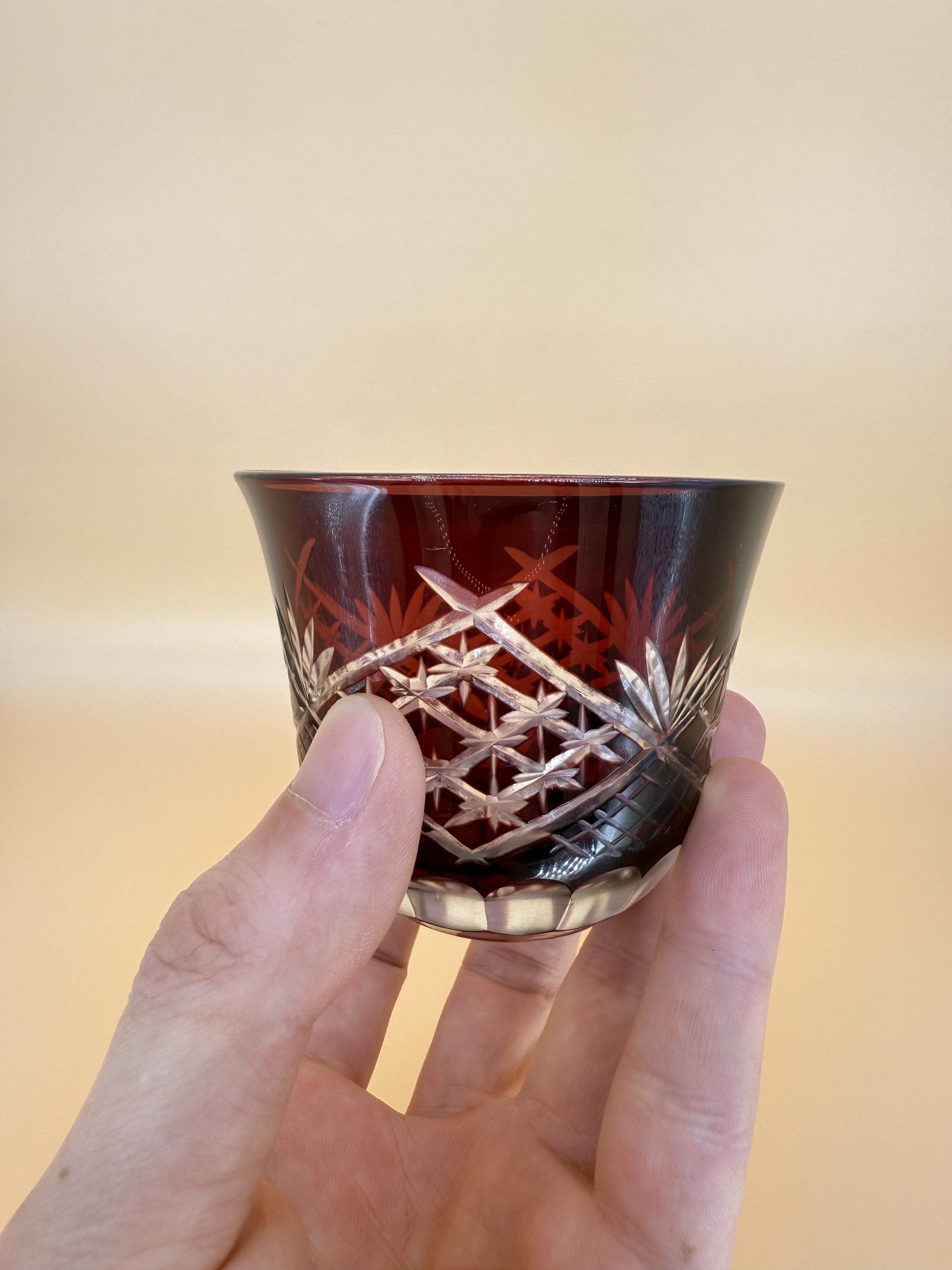 Kyoto Kiriko-Glass red