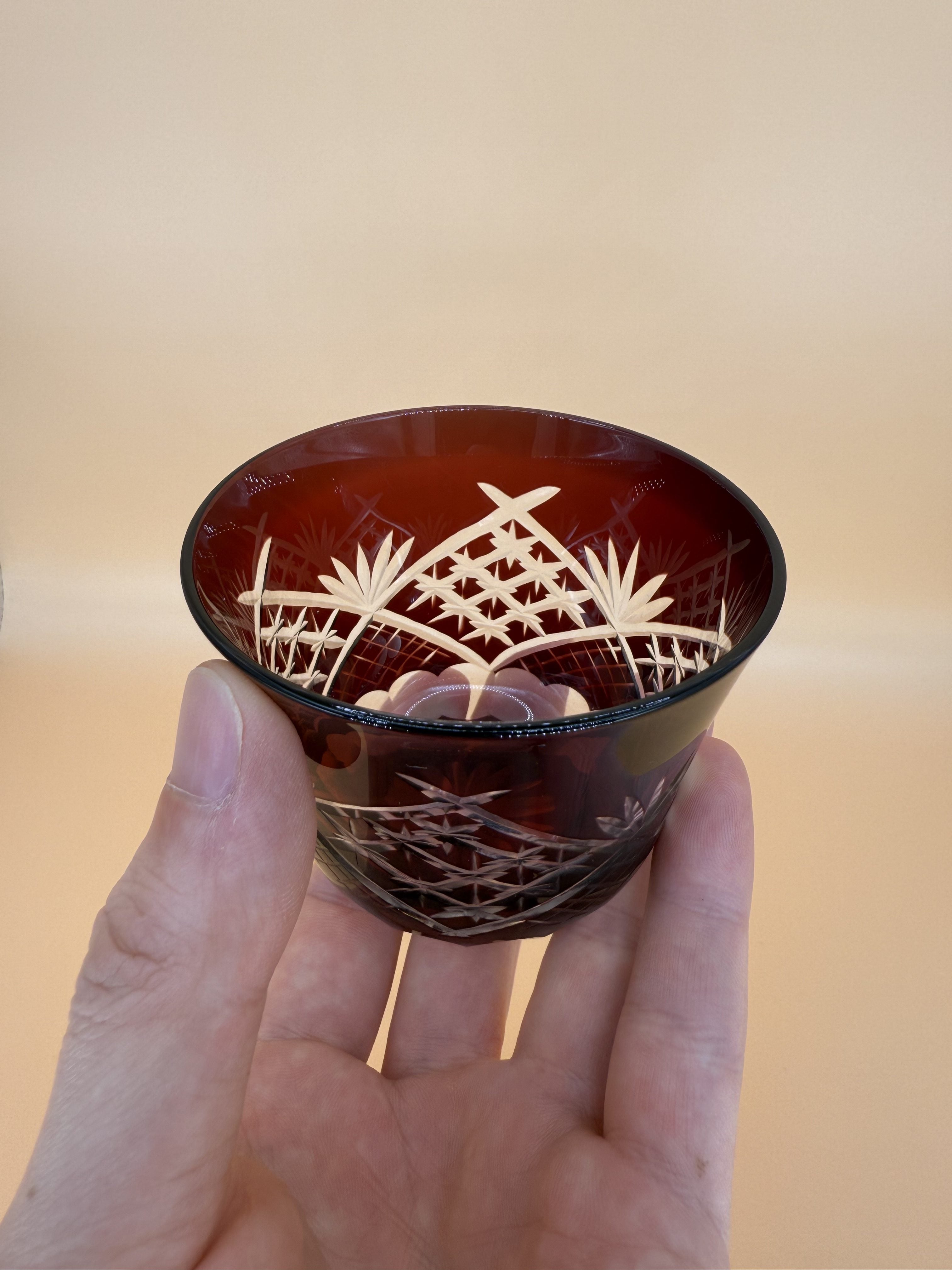 Kyoto Kiriko-Glass red